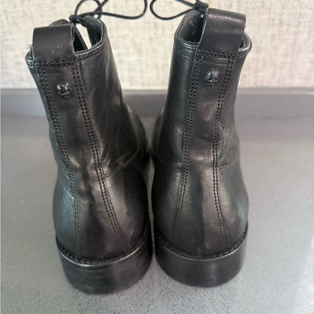 New! The Kooples Black Leather Lace-Up Combat Boots. FR 41/US 10 - Picture 8 of 10